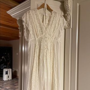 Zimmermann Midi Ivory dress Size 3 (L) Brand new